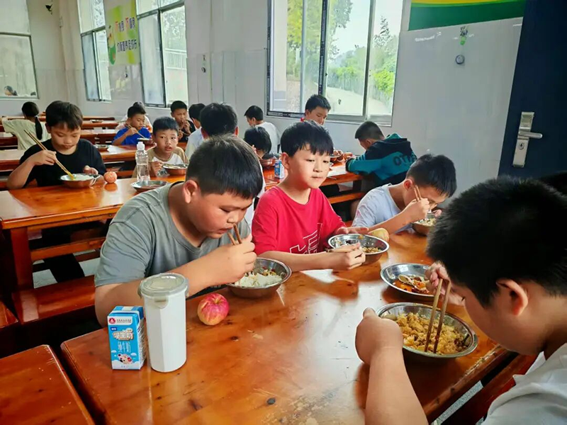 金年会金字招牌【小餐盘大保护】蛋奶果肉一样很多！贵阳18万学子“四个一”养分餐全